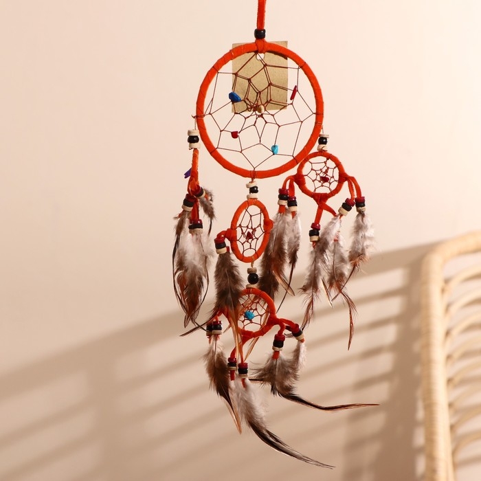 Ловец снов Ловец снов "Пять оранжевых колец" 0,7х15х40 см