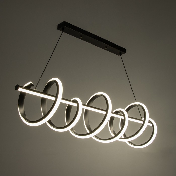 Светильник с ПДУ Светильник с ПДУ "Спираль" LED 120Вт 3000-6000К черный 100х28х27 см