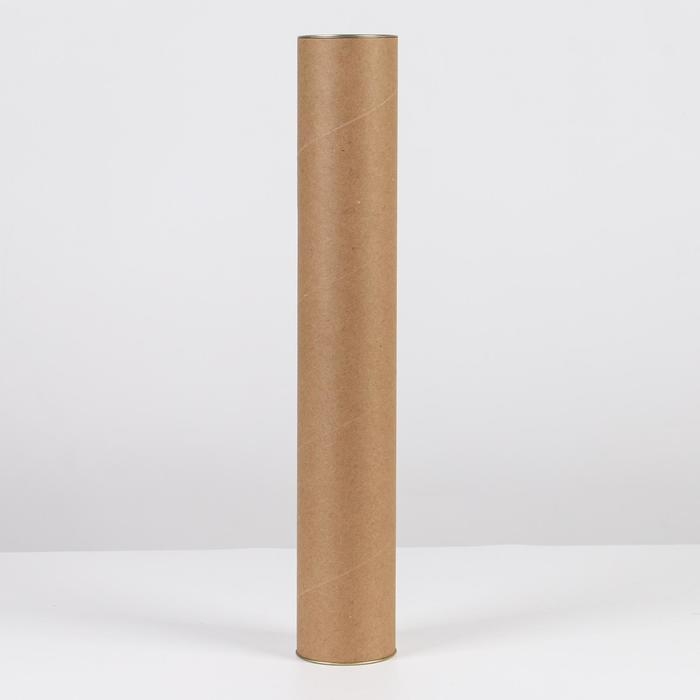 Тубус 76х490 мм (470 мм внутренняя Высота),плотный картон, металлическая крышка Тубус 76х490 мм (470 мм внутренняя Высота),плотный картон, металлическая крышка