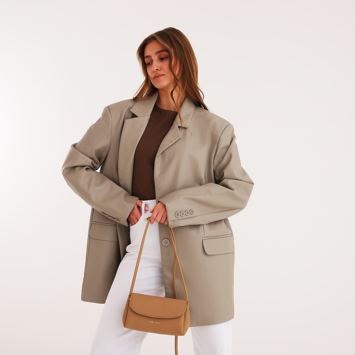 Сумка женская мессенджер на магните, цвет бежевый Сумка женская мессенджер на магните, цвет бежевый