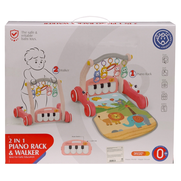 Развивающий коврик-каталка «Сафари», 2 в 1, звуковые эффекты, цвет красный Развивающий коврик-каталка «Сафари», 2 в 1, звуковые эффекты, цвет красный