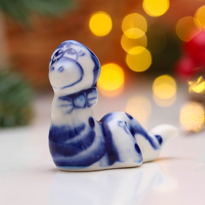 Сувенир Сувенир "Змей Мотя" 5,5х7,5 см, гжель