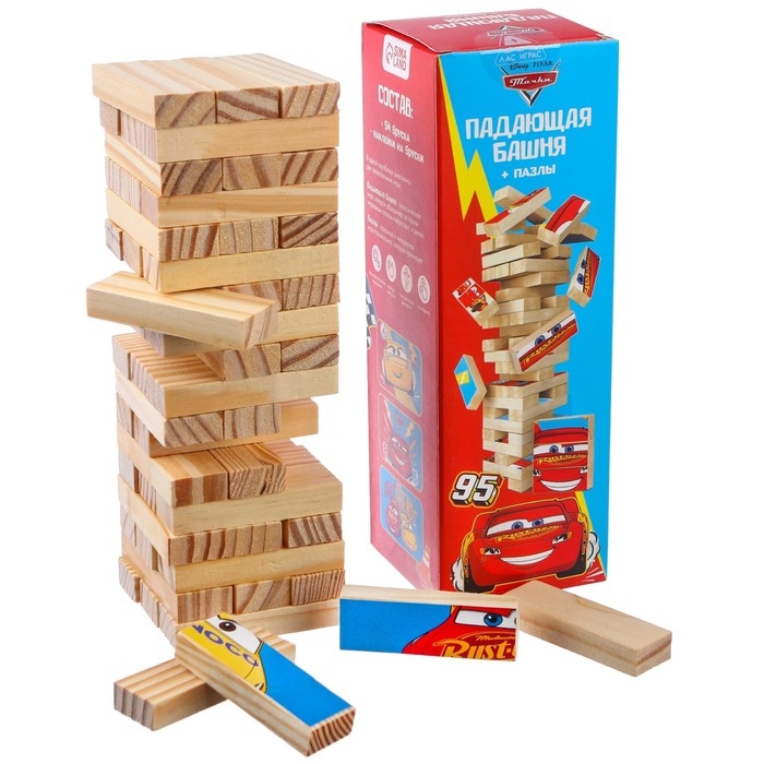 Падающая башня + пазлы, Тачки Падающая башня + пазлы, Тачки