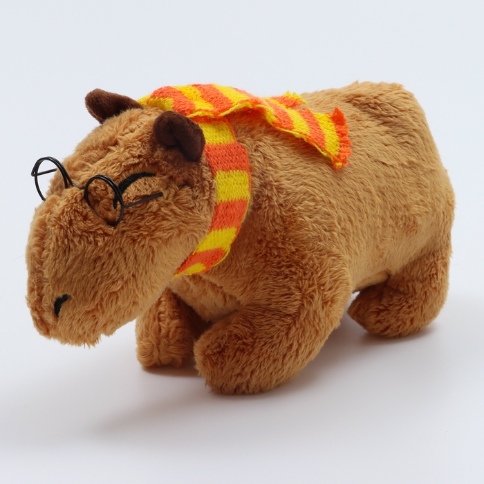 Мягкая игрушка «Капибара. Гарри», 10 см, с шарфом и очками Мягкая игрушка «Капибара. Гарри», 10 см, с шарфом и очками