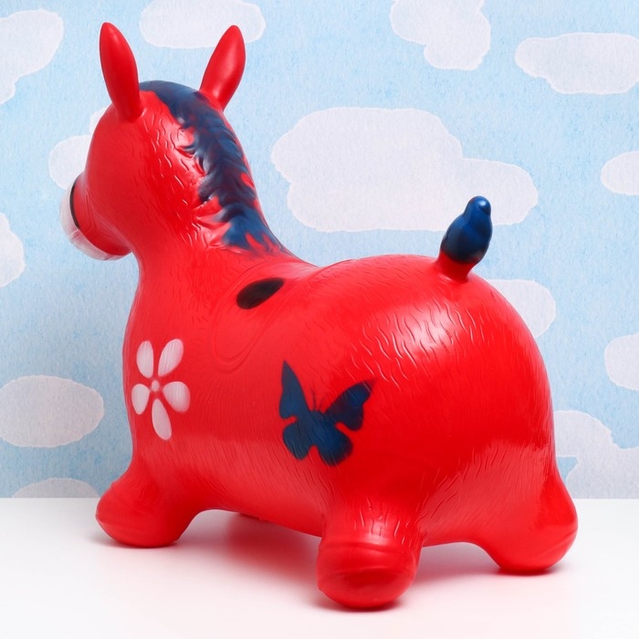 Игрушка - прыгун детская  Игрушка - прыгун детская "Лошадка" резиновая надувная, 49х24см, красная