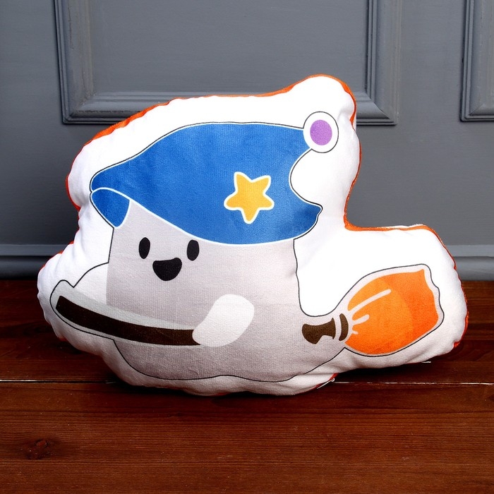 Мягкая игрушка «Привидение» на метле, цвет белый Мягкая игрушка «Привидение» на метле, цвет белый