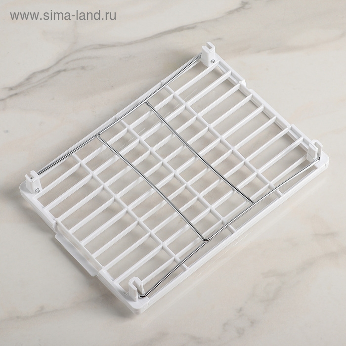 Полка универсальная складная 27×19,3×17 см, цвет белый Полка универсальная складная 27×19,3×17 см, цвет белый