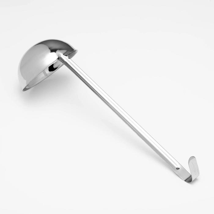 Половник, 500 мл, d=13 см, длина ручки 34 см, цельнотянутый Половник, 500 мл, d=13 см, длина ручки 34 см, цельнотянутый