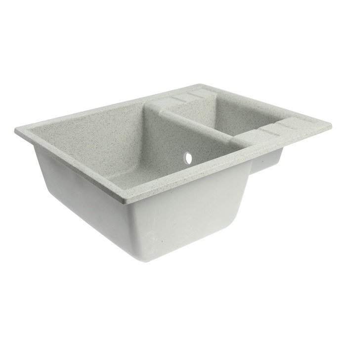 Мойка для кухни из камня ZEIN 190/Q10, 612x505 мм, прямоугольная, перелив, цвет светло-серый Мойка для кухни из камня ZEIN 190/Q10, 612x505 мм, прямоугольная, перелив, цвет светло-серый