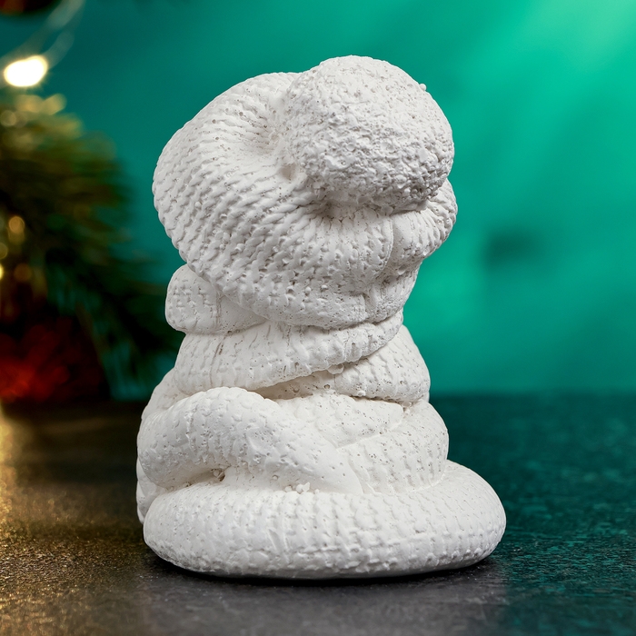 Новый год. Символ 2025. Фигура для раскраски  Новый год. Символ 2025. Фигура для раскраски "Змея в шапке" 8х6см