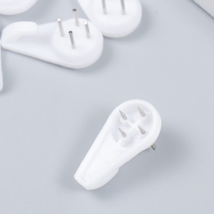 Крючок пластик, металл универсальный набор 5 шт 3х1,5 см Крючок пластик, металл универсальный набор 5 шт 3х1,5 см