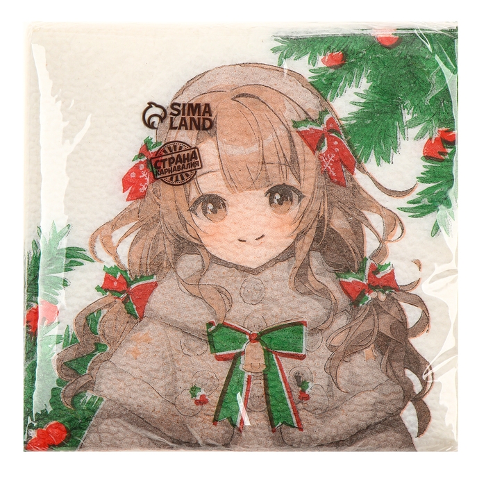 Салфетки новогодние бумажные «С Новым годом: аниме», однослойные, 24х24 см, 20 шт. Салфетки новогодние бумажные «С Новым годом: аниме», однослойные, 24х24 см, 20 шт.