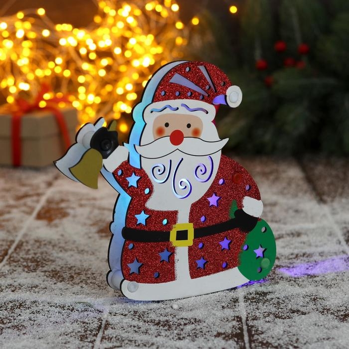 Украшение ёлочное Украшение ёлочное "Дед Мороз с колокольчиком и мешком" 16х17 см