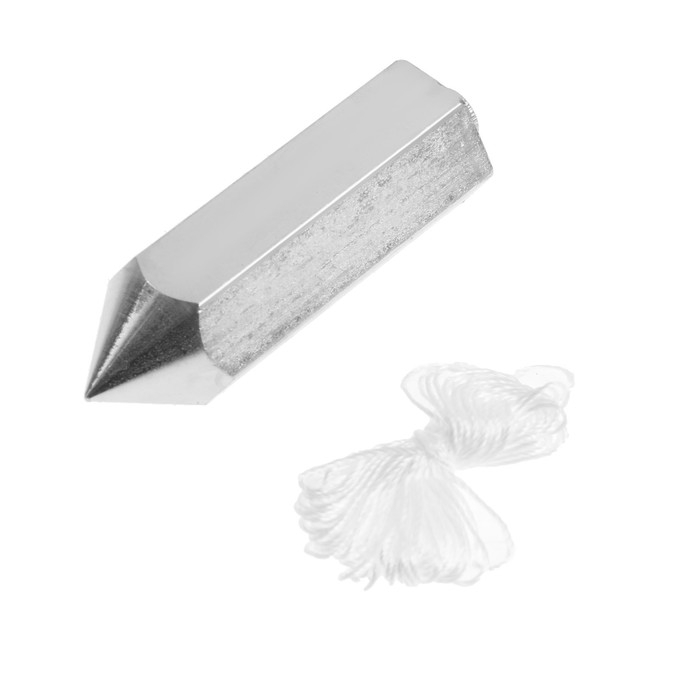 Отвес цилиндрический ТУНДРА, шнур 5 метров, 300 г Отвес цилиндрический ТУНДРА, шнур 5 метров, 300 г