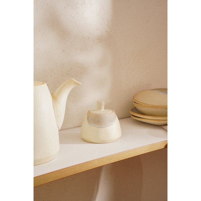 Сахарница фарфоровая SL Home «Волны Сардинии», 280 мл, 9,5×10,5 см, цвет бежевый Сахарница фарфоровая SL Home «Волны Сардинии», 280 мл, 9,5×10,5 см, цвет бежевый