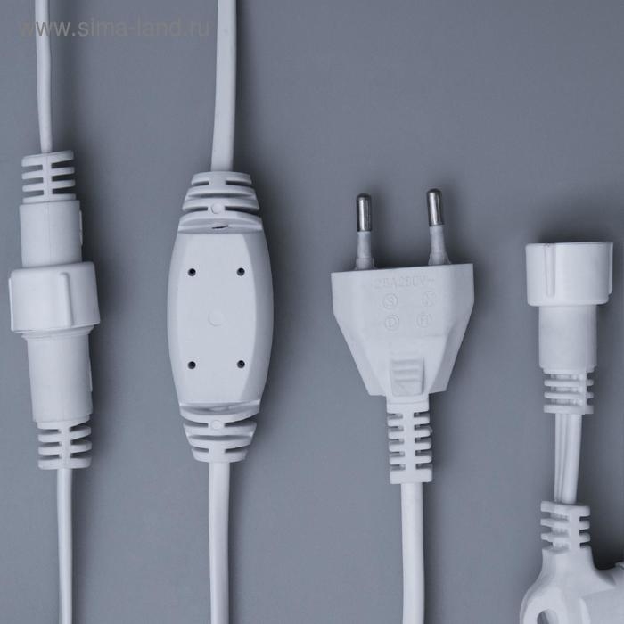 Гирлянда «Занавес» 2 × 6 м, IP44, УМС, белая нить, 1440 LED, свечение тёплое белое, 220 В