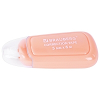 Корректирующая лента 5мм*6м BRAUBERG COMPACT PLUS PASTEL, корпус микс, блистер 270551