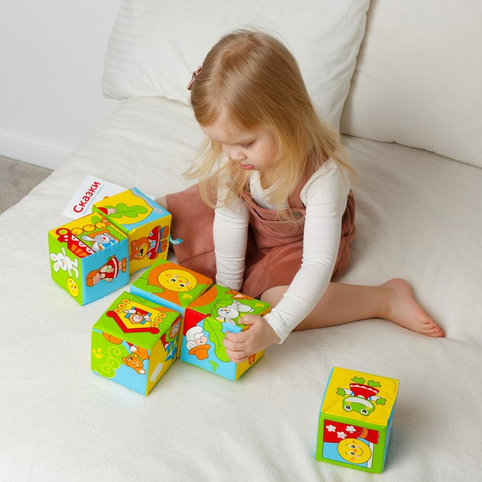 Набор мягких кубиков «Сказки в картинках» Набор мягких кубиков «Сказки в картинках»