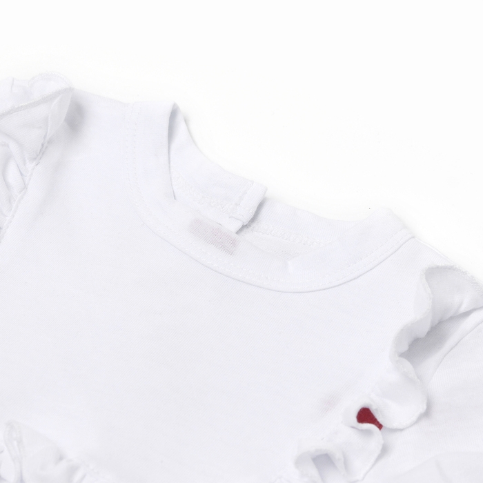 Боди детское с рюшами MINAKU, цвет молочный, рост 62-68 см Боди детское с рюшами MINAKU, цвет молочный, рост 62-68 см