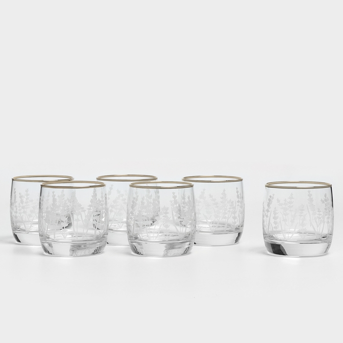 Набор стеклянных стаканов «Лаванда», 300 мл, 6 шт Набор стеклянных стаканов «Лаванда», 300 мл, 6 шт