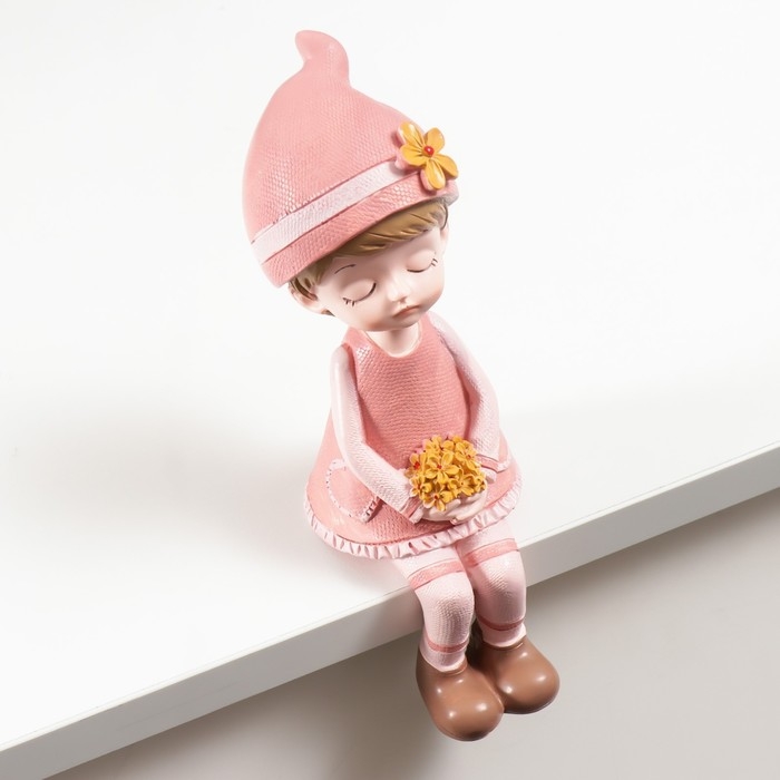 Сувенир полистоун  Сувенир полистоун "Мальчик/Девочка спит сидя" МИКС 8х6х19,5 см