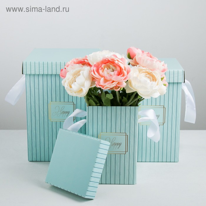 Набор коробок 3 в 1 «Счастье», 10 х 18, 14 х 23, 17 х 25 см Набор коробок 3 в 1 «Счастье», 10 х 18, 14 х 23, 17 х 25 см