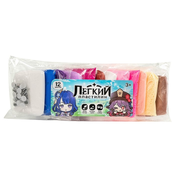 Лёгкий пластилин, набор 12 нежных цветов «Для девочек» Лёгкий пластилин, набор 12 нежных цветов «Для девочек»