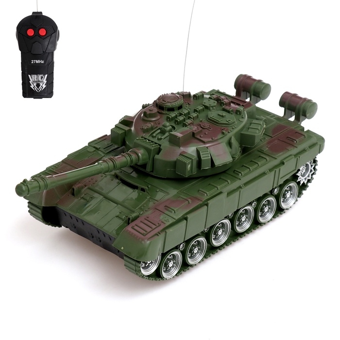 Танк радиоуправляемый «Победа», работает от батареек, цвет зелёный Танк радиоуправляемый «Победа», работает от батареек, цвет зелёный