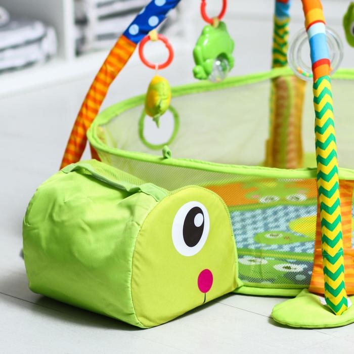 Развивающий коврик 3 в 1 «Черепаха», 30 цветных шариков, 4 игрушки Развивающий коврик 3 в 1 «Черепаха», 30 цветных шариков, 4 игрушки