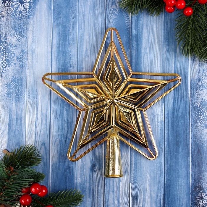 Наконечник Наконечник "Звезда круглоконечная" 20х19 см, золотисто-красный