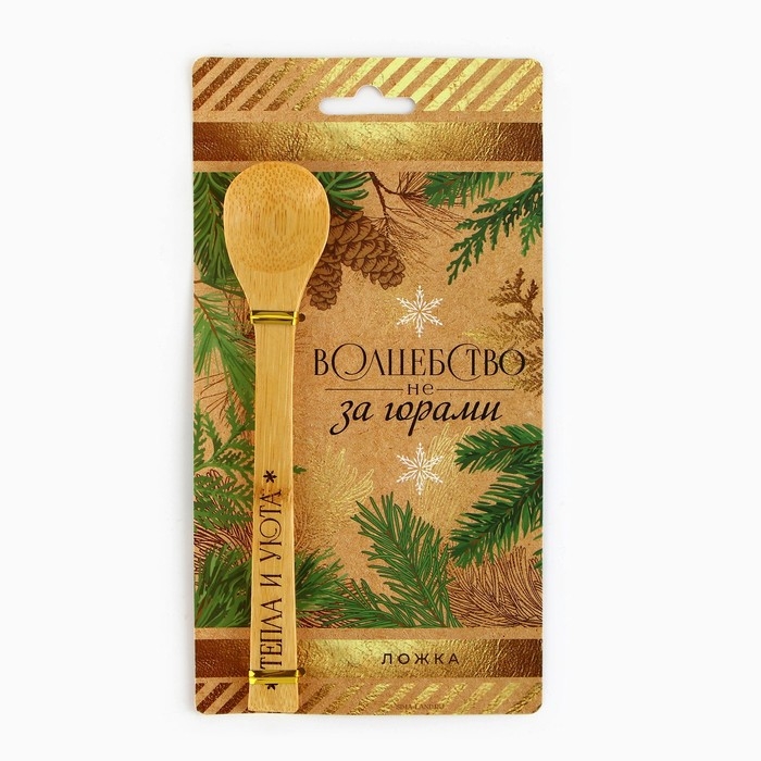Ложка столовая из бамбука &laquo;Волшебство не за горами&raquo;, 3 х 16 см