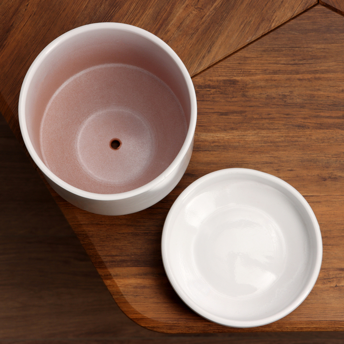 Горшок цветочный  Горшок цветочный "Афродита белый" 3,4 л