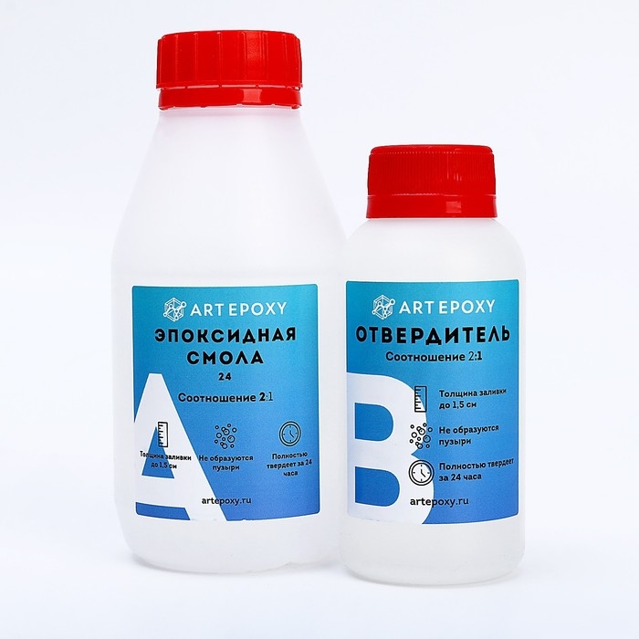 Эпоксидная смола для творчества ArtEpoxy Quick 24, 300 г Эпоксидная смола для творчества ArtEpoxy Quick 24, 300 г