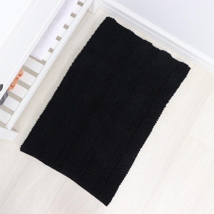 Коврик для дома LaDо́m, букли, плотность 1900 г, 50×80 см, цвет графитовый Коврик для дома LaDо́m, букли, плотность 1900 г, 50×80 см, цвет графитовый