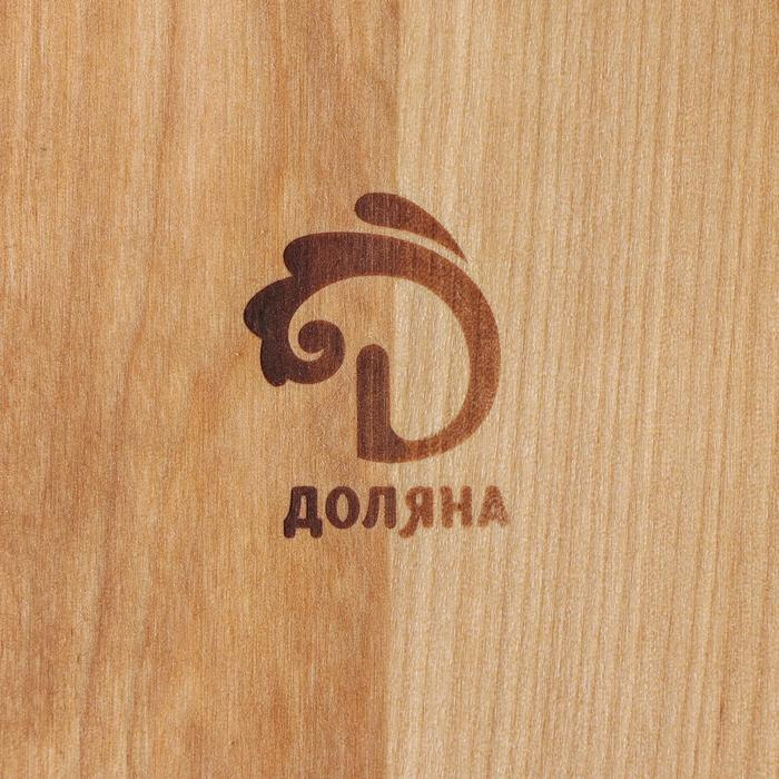 Менажница квадратная Доляна &laquo;Авеллино&raquo;, 18&times;18&times;1,8 см см, 2 секции, берёза, пропитана маслом