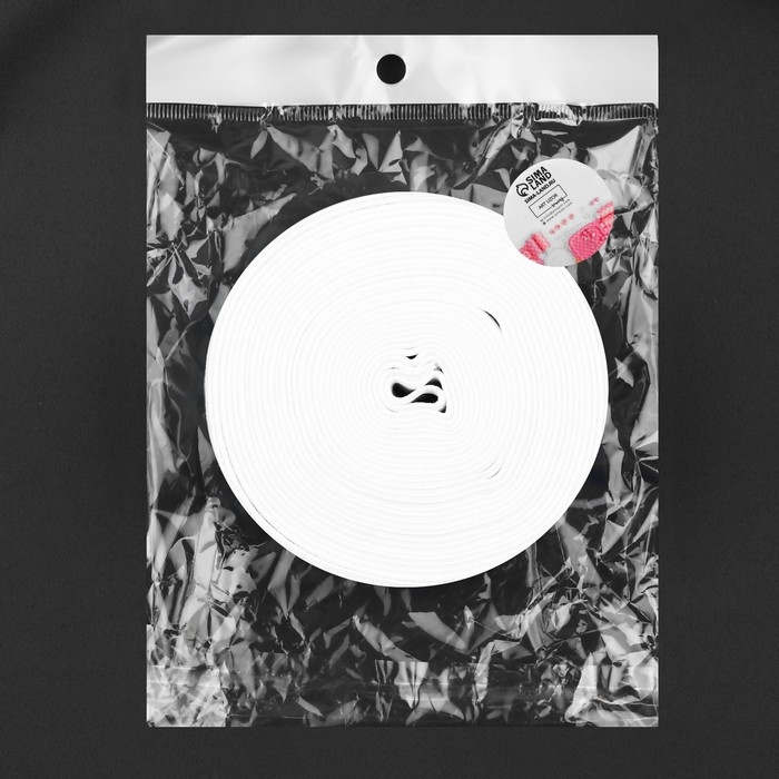 Резинка тканая, мягкая, 37 мм, 4,5 ± 1 м, цвет белый/чёрный Резинка тканая, мягкая, 37 мм, 4,5 ± 1 м, цвет белый/чёрный