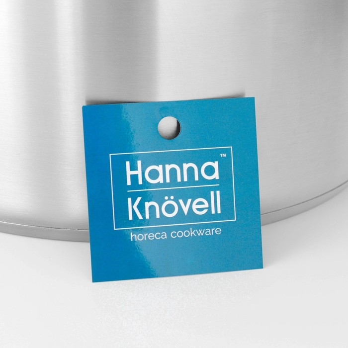 Кастрюля из нержавеющей стали Hanna Knövell с крышкой, 11 л, d=28 см, h=18 см, толщина стенки 0,8 мм, индукция Кастрюля из нержавеющей стали Hanna Knövell с крышкой, 11 л, d=28 см, h=18 см, толщина стенки 0,8 мм, индукция