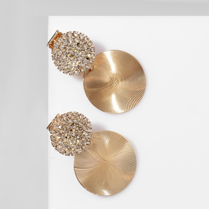 Клипсы &laquo;Дуэт&raquo; диски, цвет золото