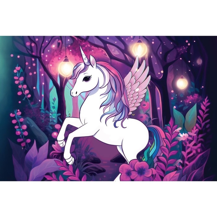 Картина по номерам с подрамником и гирляндой «Волшебный мир», 20 х 30 см Картина по номерам с подрамником и гирляндой «Волшебный мир», 20 х 30 см