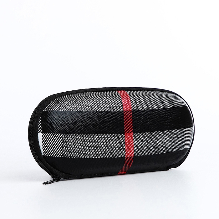 Футляр для очков на молнии, длина 17 см, цвет чёрный Футляр для очков на молнии, длина 17 см, цвет чёрный