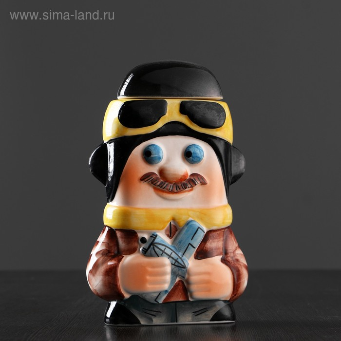 Штоф фарфоровый «Пилот», 0.5 л, в упаковке книге Штоф фарфоровый «Пилот», 0.5 л, в упаковке книге