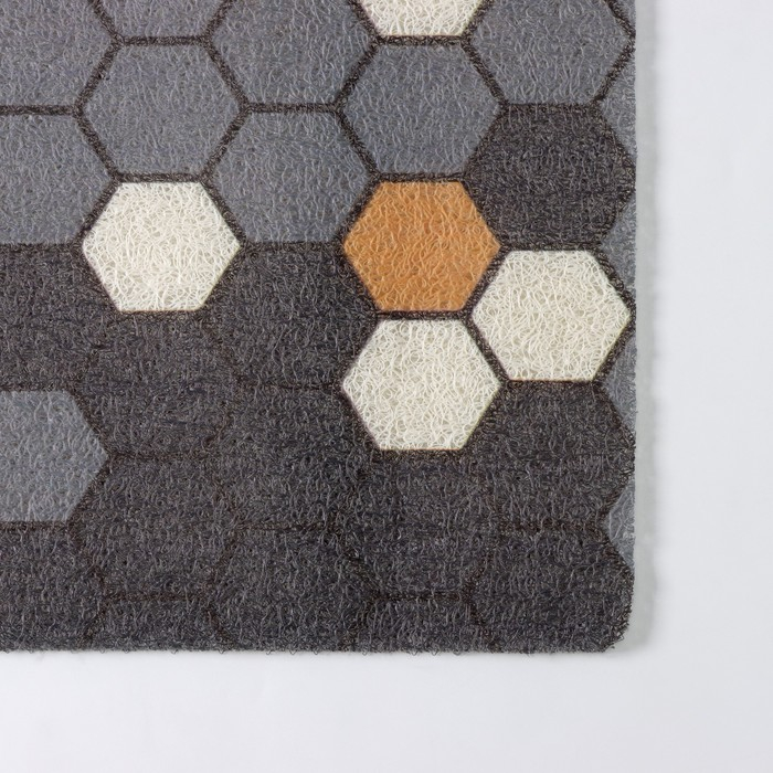 Коврик придверный грязезащитный Доляна «Гамма», вырезной, 50×80 см, цвет серый Коврик придверный грязезащитный Доляна «Гамма», вырезной, 50×80 см, цвет серый