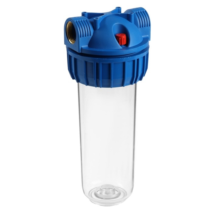 Корпус для фильтра ZEIN, 10SL, 1 Корпус для фильтра ZEIN, 10SL, 1", для холодной воды, ключ, крепление, прозрачный