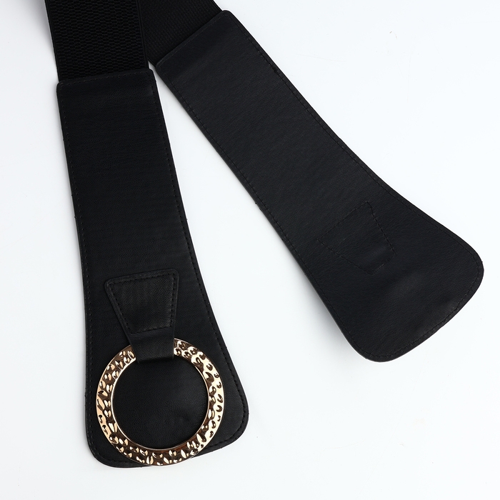 Ремень женский, ширина 10 см, пряжка золото, цвет чёрный Ремень женский, ширина 10 см, пряжка золото, цвет чёрный