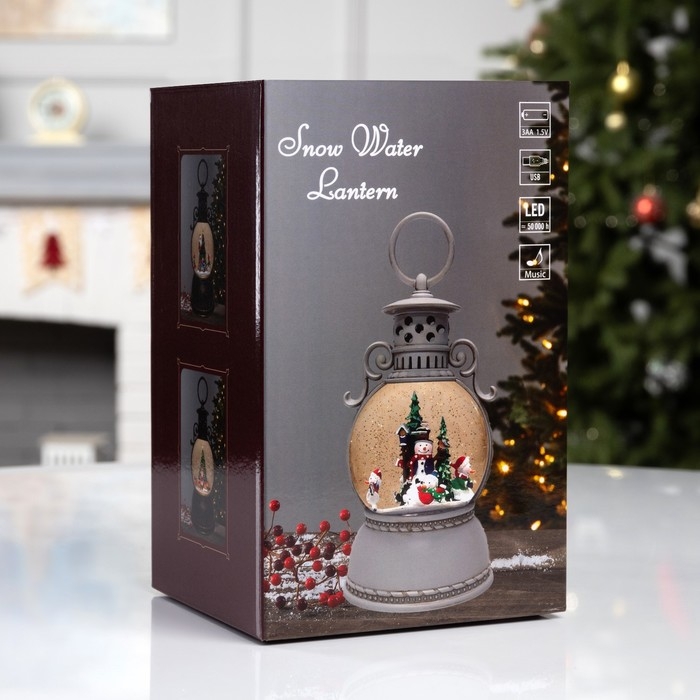 Фигура светодиодная «Волшебный каток», 20х10.5 см, музыка, батарейки ААх3 (не в комплекте), USB, свечение тёплое белое Фигура светодиодная «Волшебный каток», 20х10.5 см, музыка, батарейки ААх3 (не в комплекте), USB, свечение тёплое белое