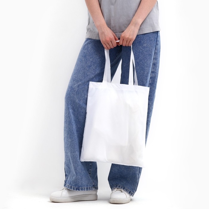 Шопер однотонный, 35х0.5х40 см, оксфорд 210D, 80 гр , без подклада, белый Шопер однотонный, 35х0.5х40 см, оксфорд 210D, 80 гр , без подклада, белый