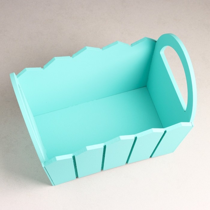 Кашпо деревянное 25×16×17 см "Мария", ручки боковые, МДФ, Тиффани