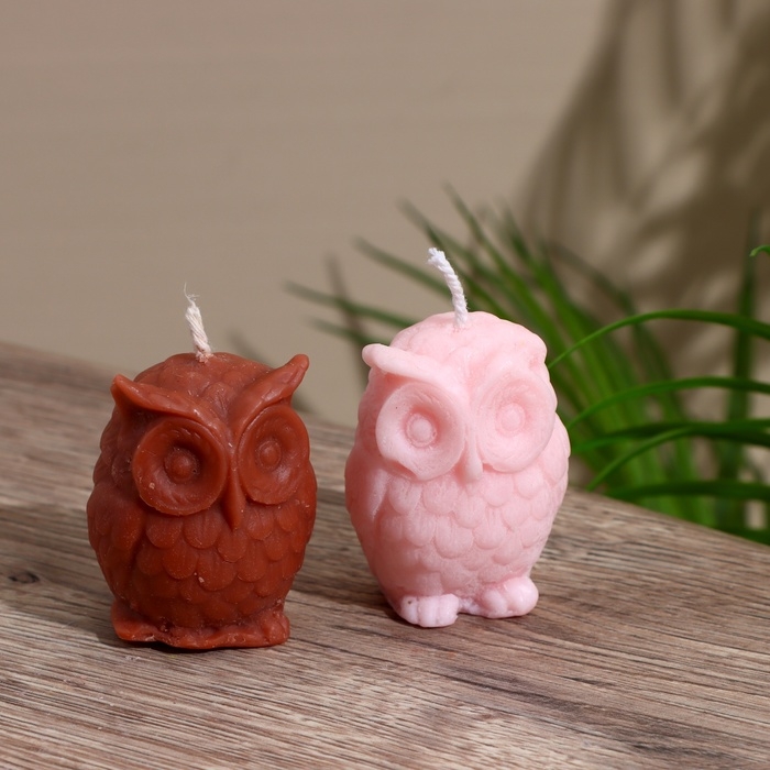 Свеча  Свеча "Сова" 5х5х6 см, соевый воск МИКС