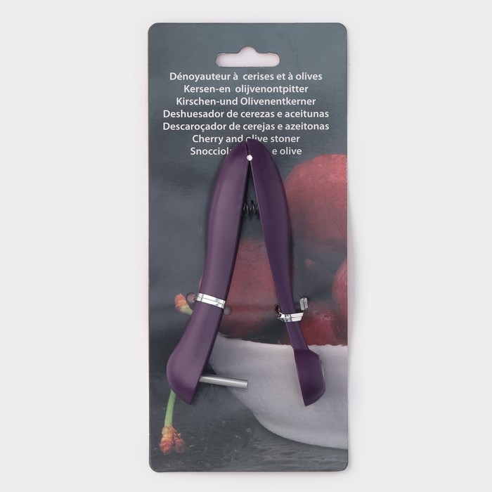 Удалитель косточек Доляна «Ловкач», цвет фиолетовый Удалитель косточек Доляна «Ловкач», цвет фиолетовый