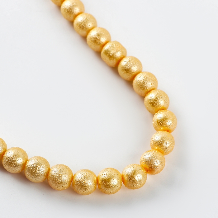 Бусины из стекла, набор 78 шт., размер 1 шт. — 10 мм, цвет жёлтый